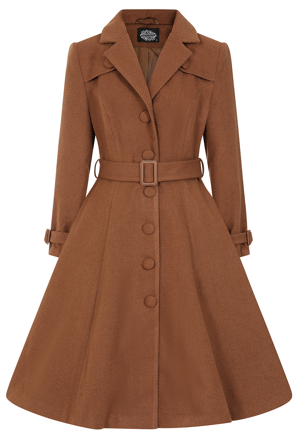 Isabella Brown Swing Coat by Hearts and Roses