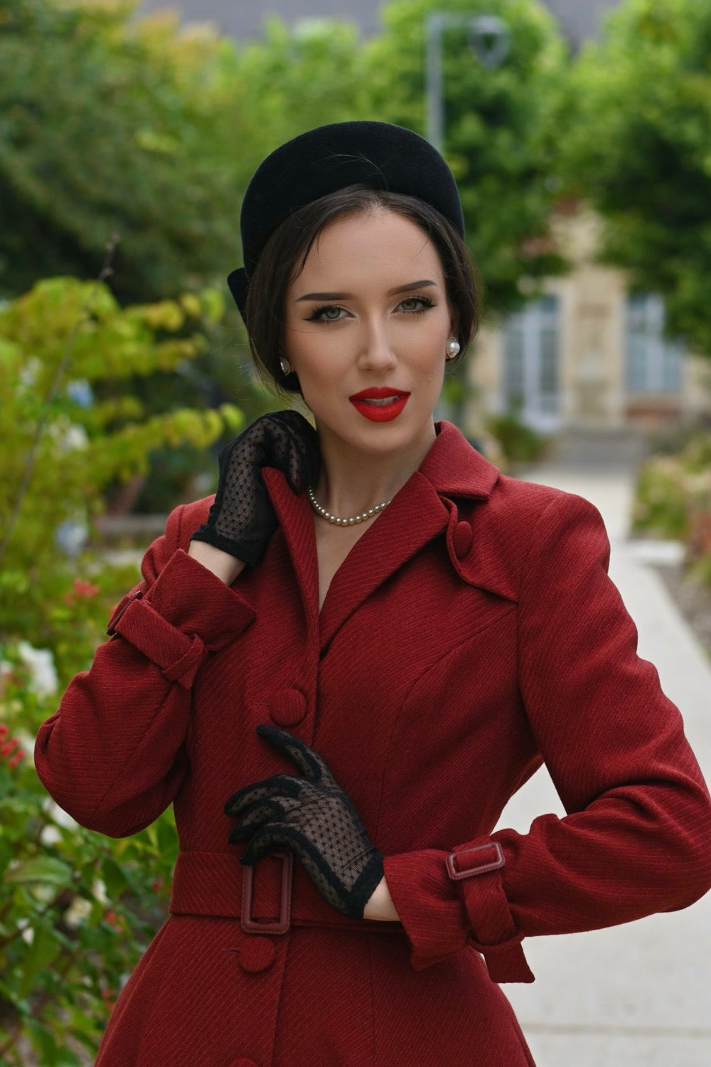 Isabella Swing Coat in Terracotta by Hearts and Roses