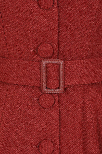 Isabella Swing Coat in Terracotta by Hearts and Roses