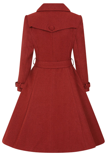 Isabella Swing Coat in Terracotta by Hearts and Roses