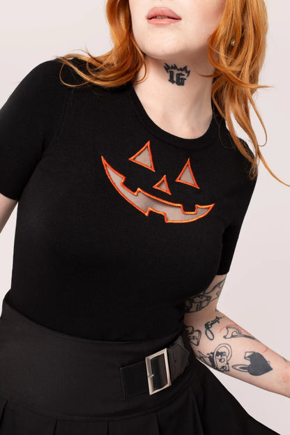 Jack O Lantern Top by Hell Bunny