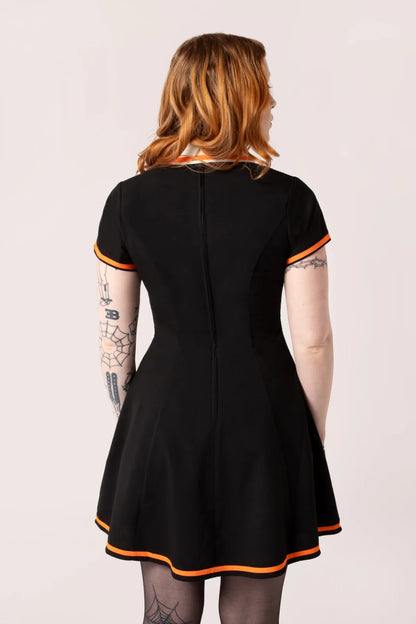 Jack O Lantern Mini Dress by Hell Bunny