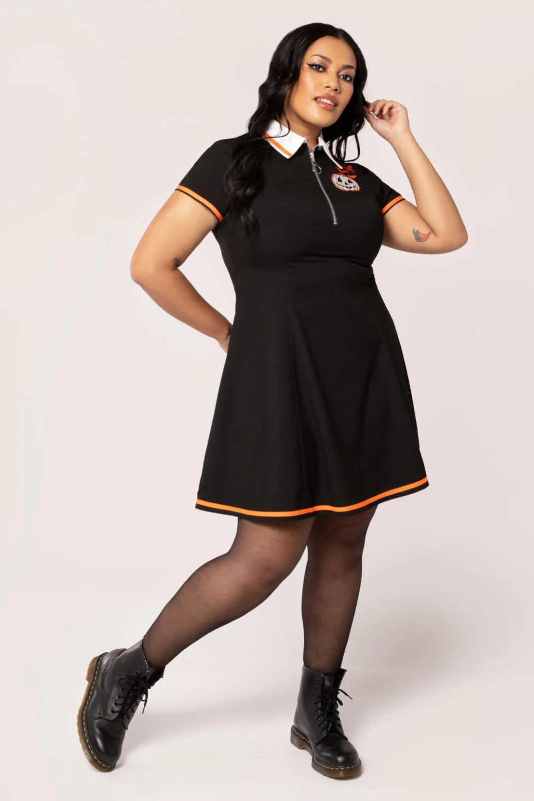 Jack O Lantern Mini Dress by Hell Bunny