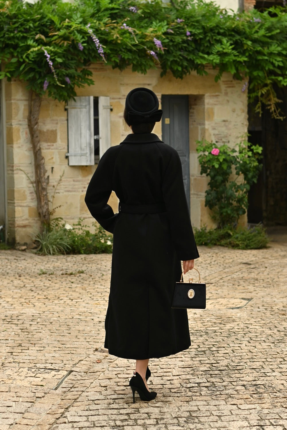 Janelle Black Coat by Hearts and Roses