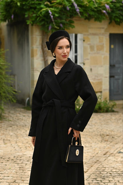 Janelle Black Coat by Hearts and Roses