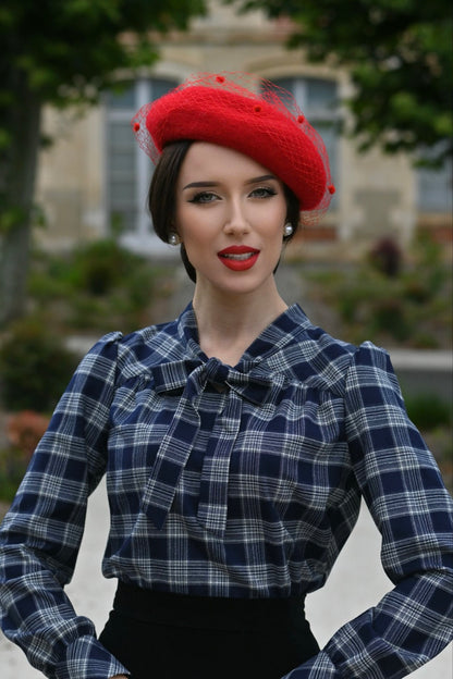Jemima Tartan Blouse by Hearts and Roses
