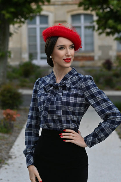 Jemima Tartan Blouse by Hearts and Roses