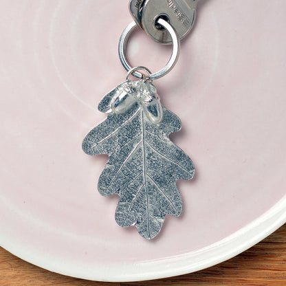 Pewter Oak Leaf Keyring with Acorns by Glover & Smith