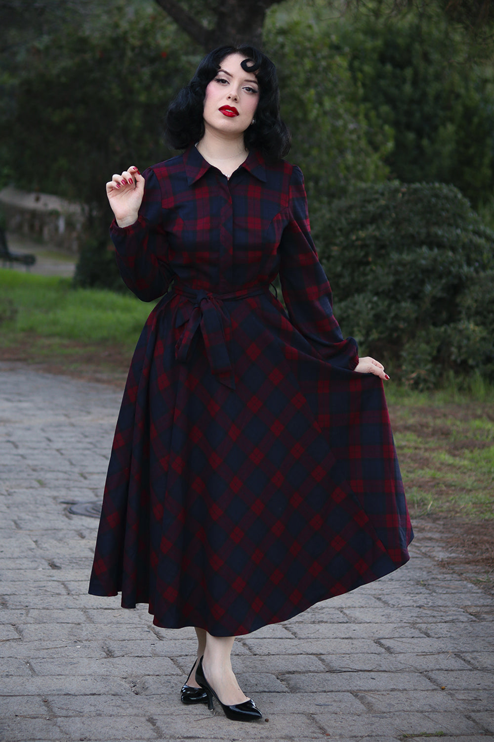 Kim Tartan Swing Dress by Hearts and Roses