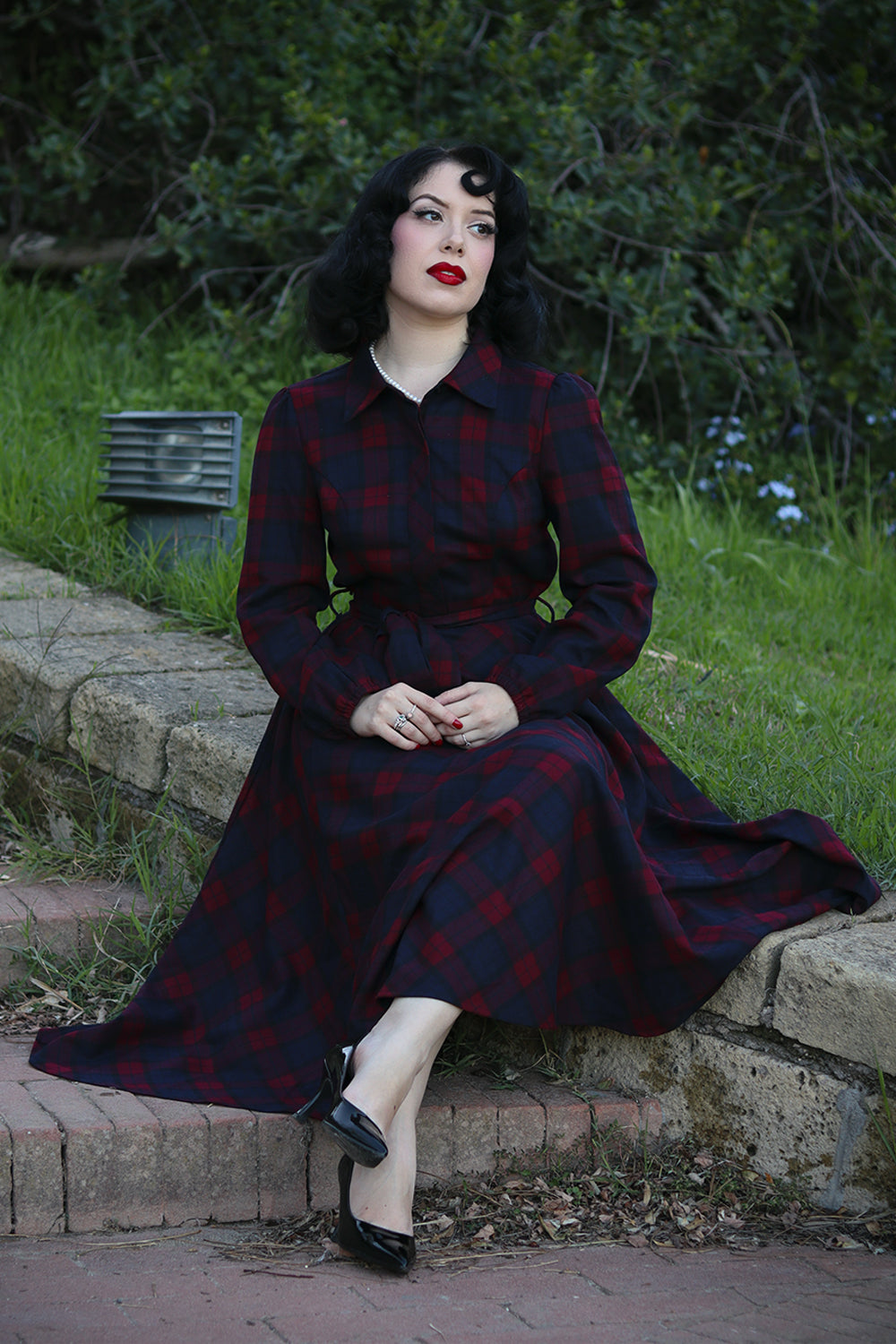 Kim Tartan Swing Dress by Hearts and Roses