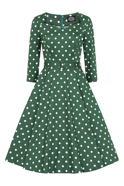 Kylie Green Sweetheart Swing Dress by Hearts and Roses