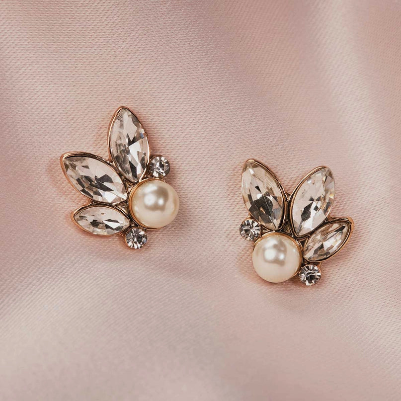 Leaf & Pearl Earring by Lovett & Co