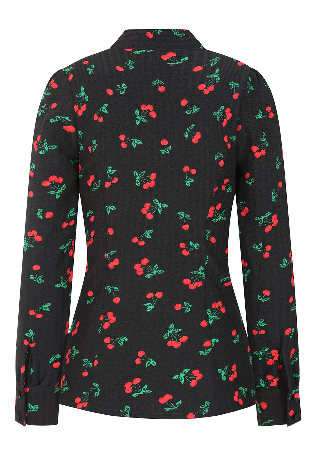 Lena Long Sleeved Cherry Print Blouse by Hearts and Roses