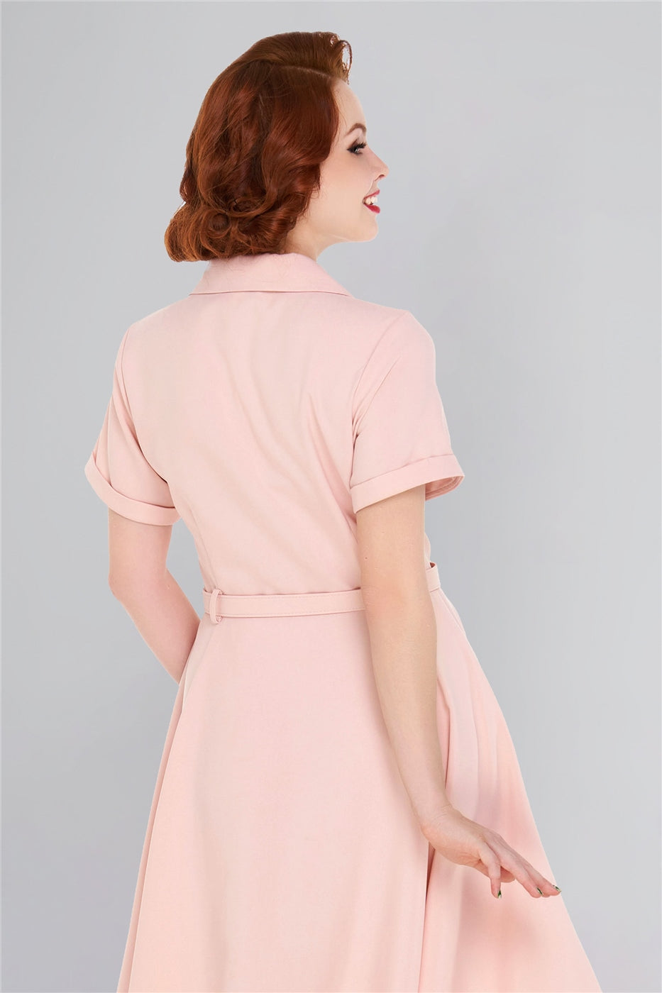 Christine Plain Flared Dress by Lindy Bop x Collectif