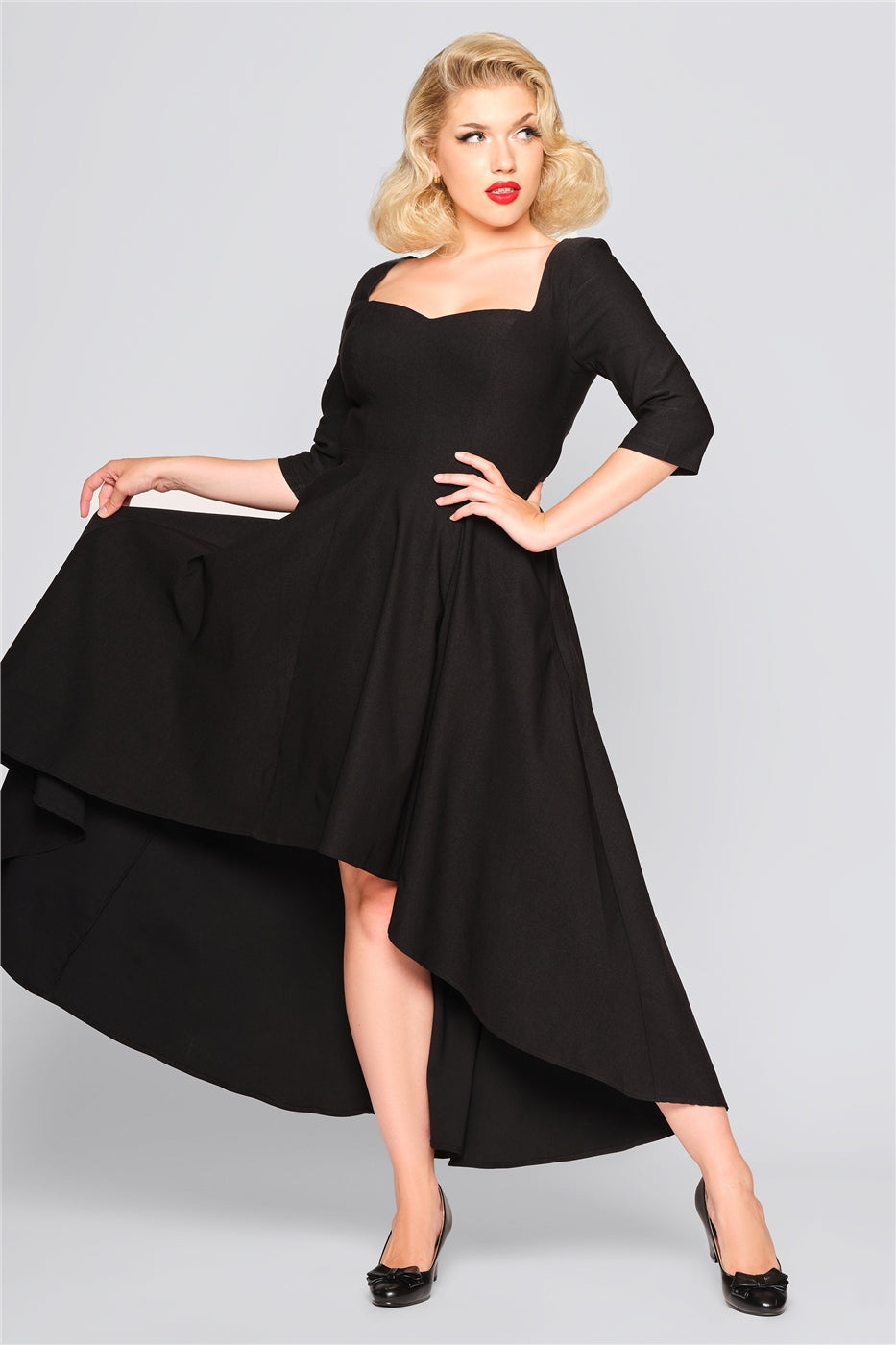 Lydia Dip Hem Dress by Collectif Lemonie Boutique Lydia Dip Hem Dress by Collectif Lemonie Boutique