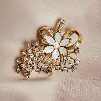 Miriam Haskell Flower Brooch by Lovett & Co