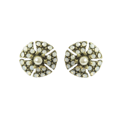 Miriam Haskell-Inspired Pearl Stud Earrings by Lovett & Co