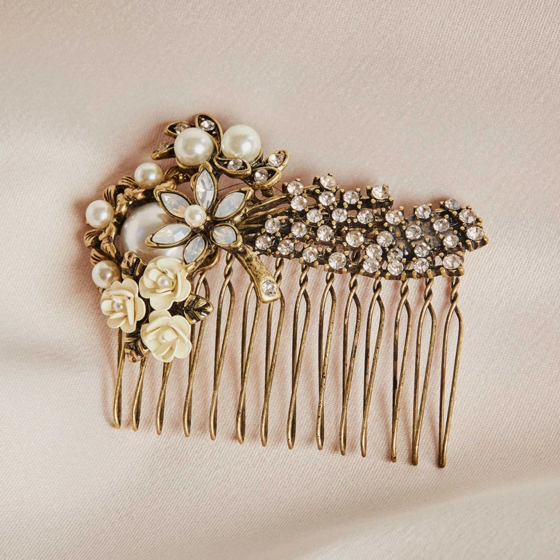 Miriam Haskell Pearl Hair Comb by Lovett & Co