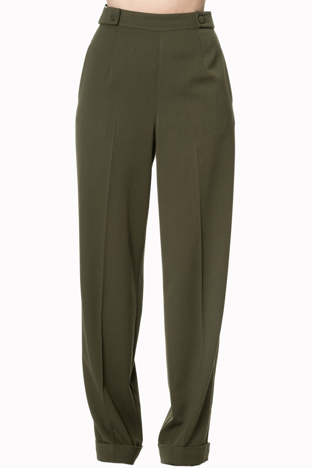 Party On Trousers in Olive Green by Banned