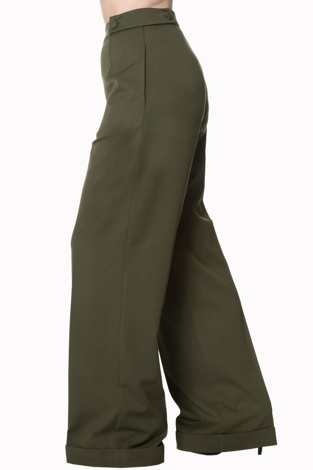 Party On Trousers in Olive Green by Banned