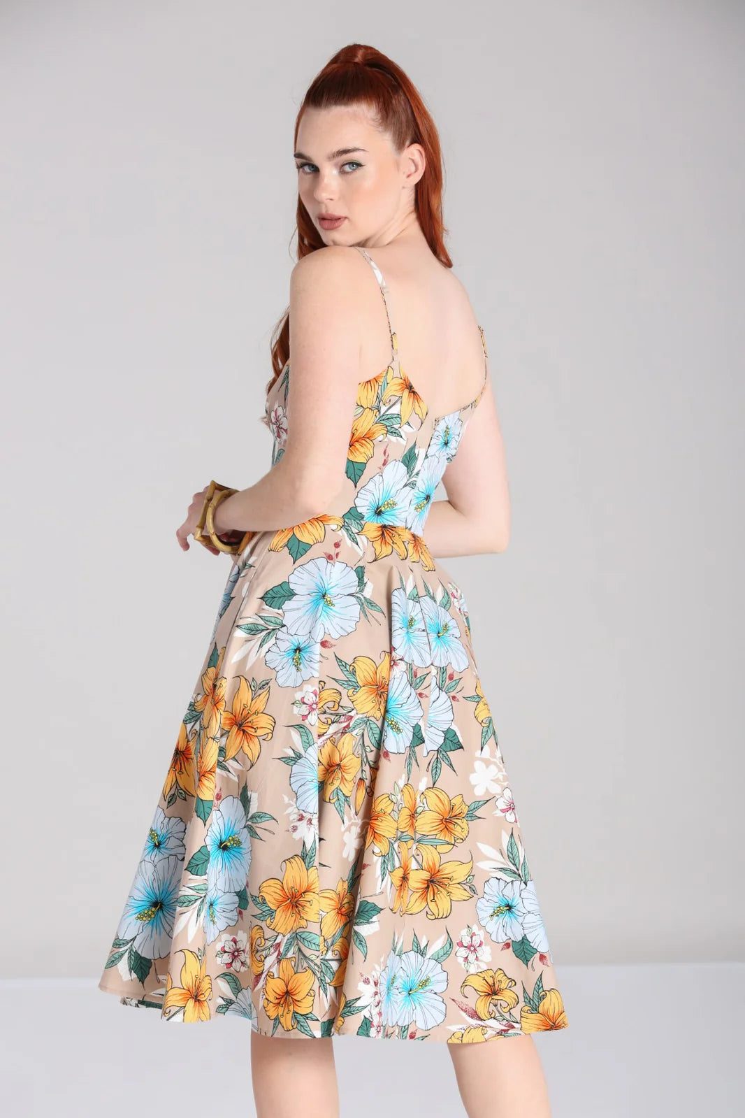 Pattaya Floral Mid Dress by Hell Bunny