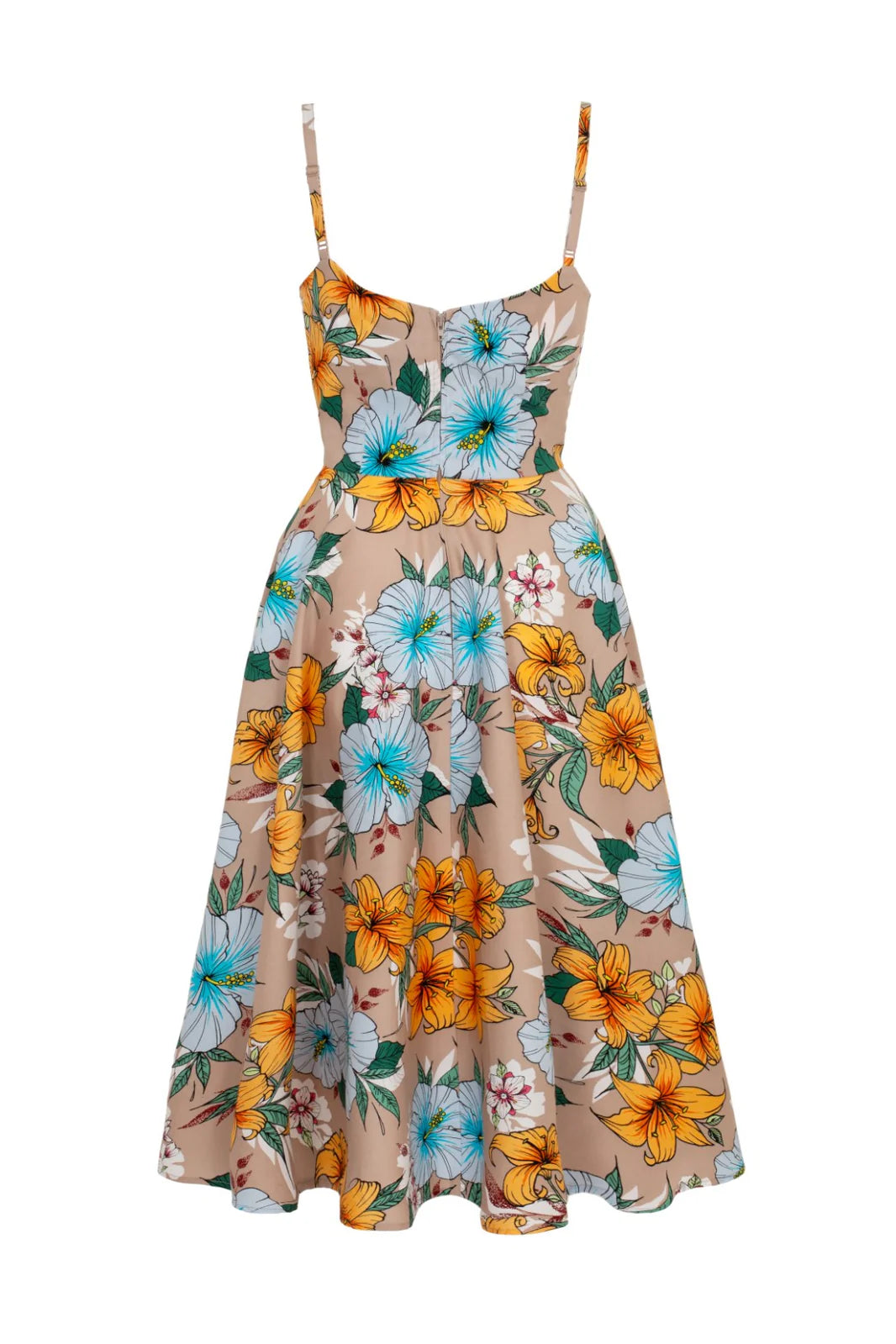 Pattaya Floral Mid Dress by Hell Bunny