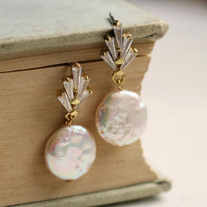 Art Deco Pearl Earrings