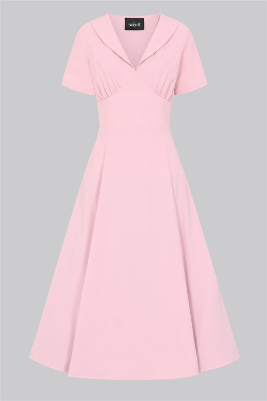 Rosita Pink Flared Dress by Collectif
