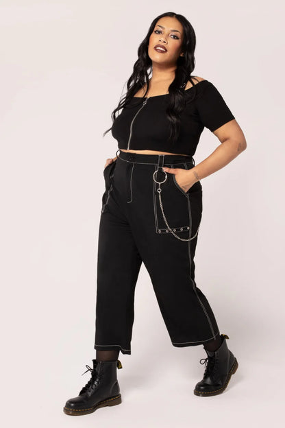 Obsidian Trousers by Hell Bunny