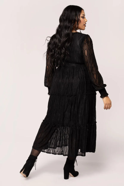 Rhea Black Lace Dress by Hell Bunny