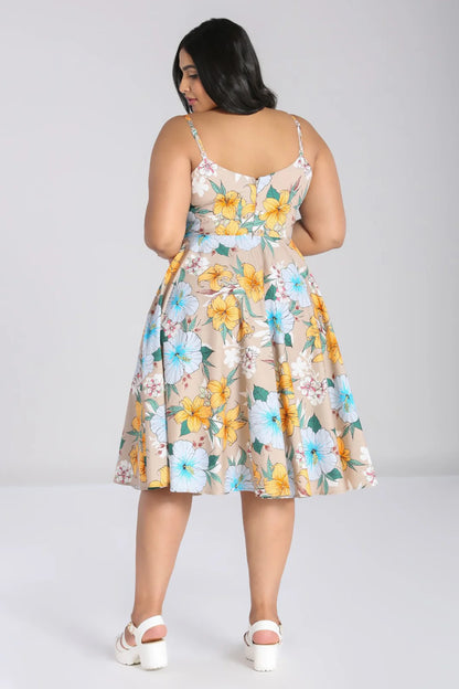 Pattaya Floral Mid Dress by Hell Bunny