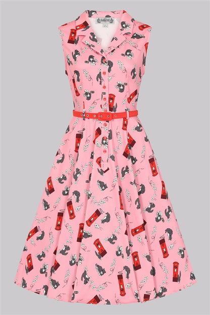 Postie The Cat Sleeveless Caterina Dress by Collectif