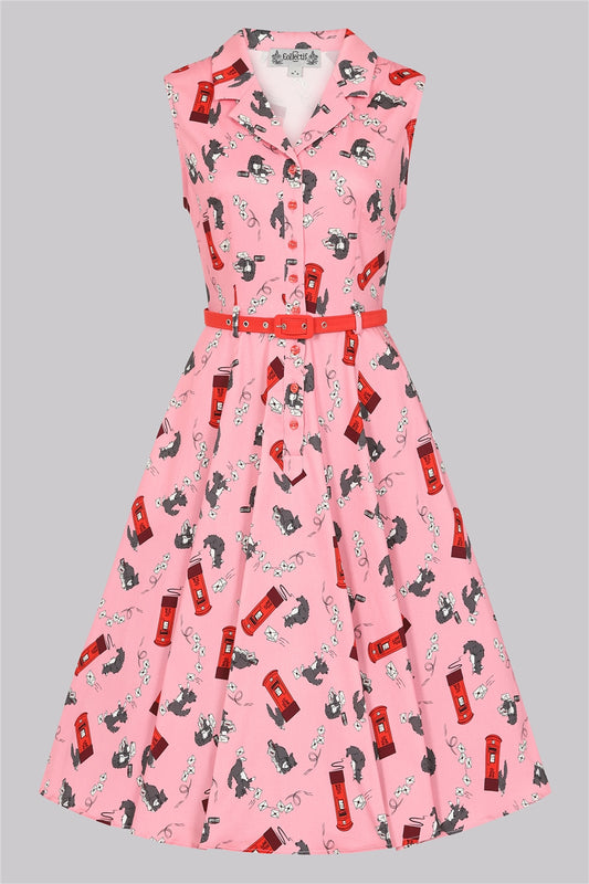 Postie The Cat Sleeveless Caterina Dress by Collectif