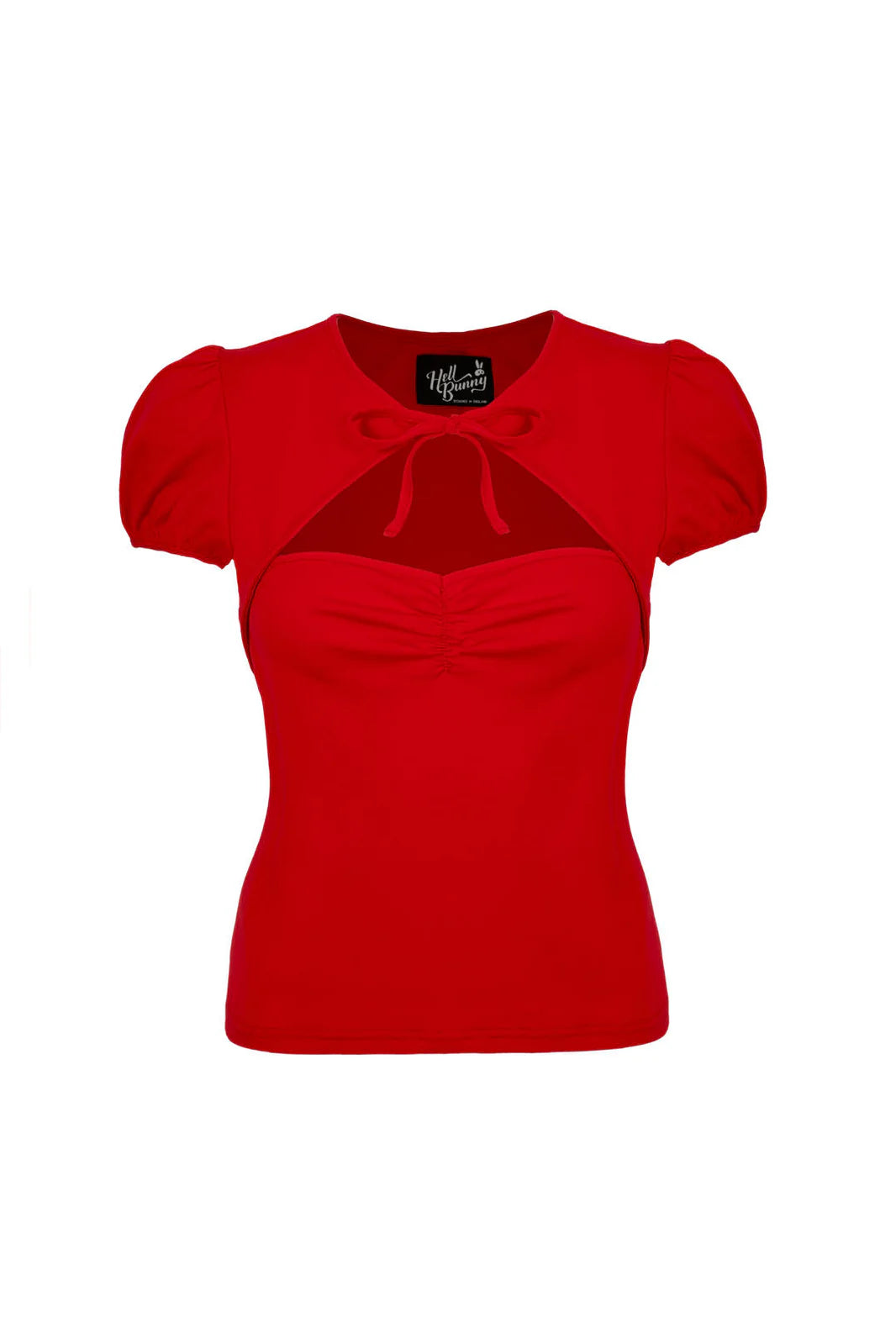 Priscilla Sweetheart Casual Top in Red by Hell Bunny - Lemonie Boutique