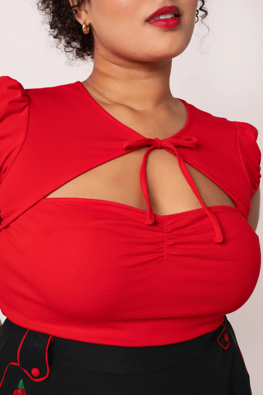 Priscilla Sweetheart Casual Top in Red by Hell Bunny - Lemonie Boutique