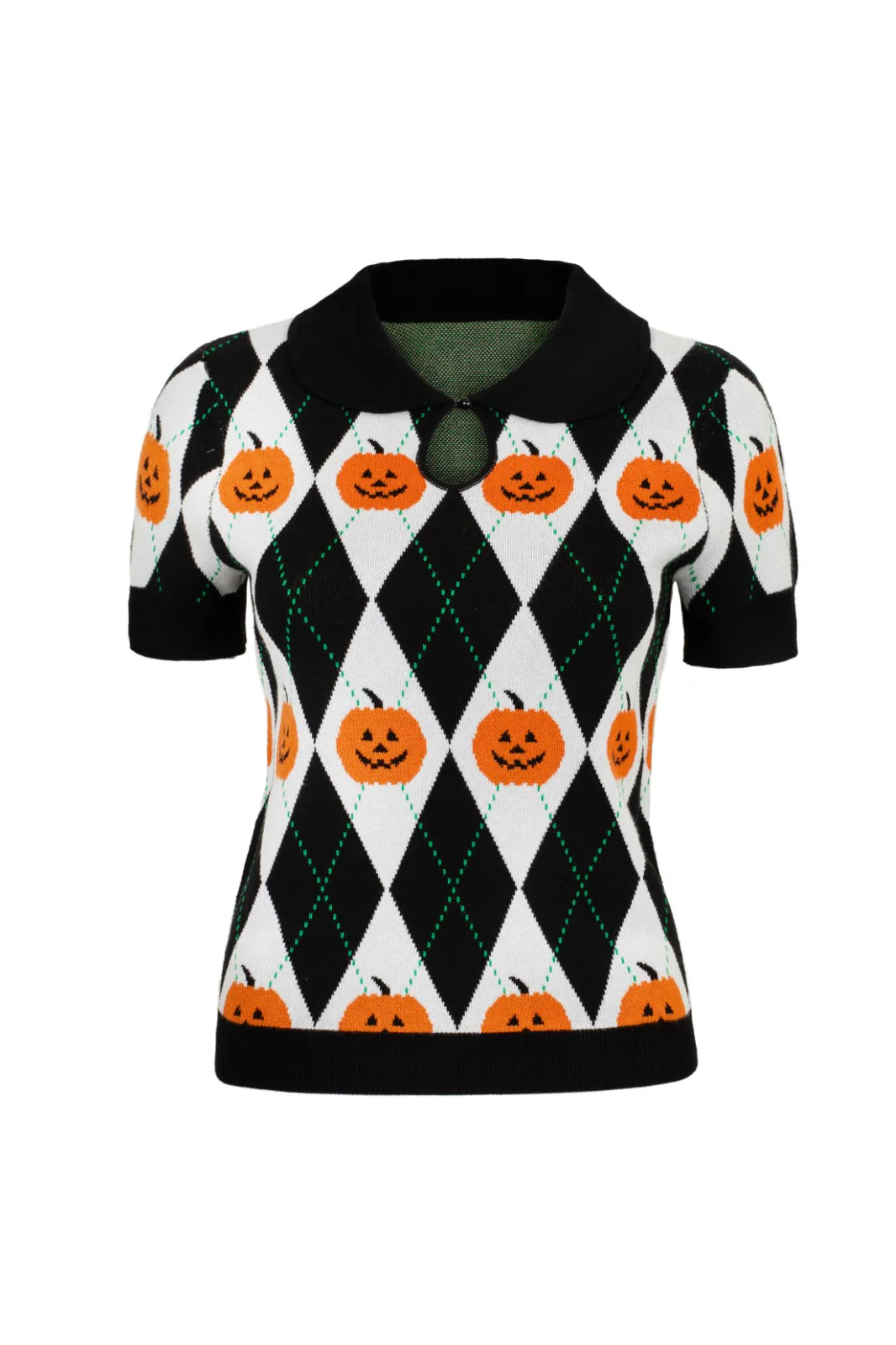 Pumpkin Head Knit Top by Hell Bunny