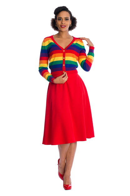 Love Wins Rainbow Stripe Cardigan by Banned