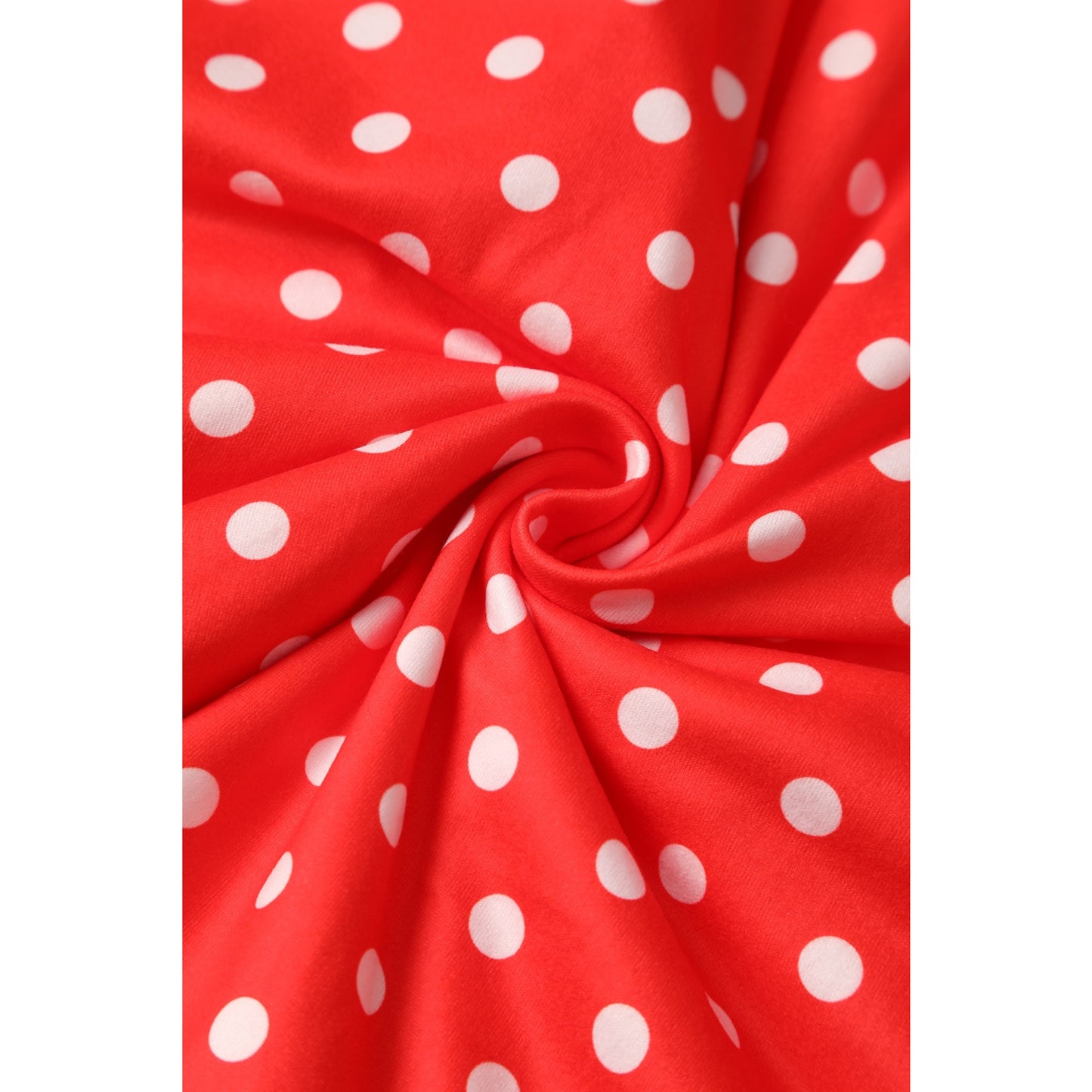 Matilda Red White Polka Dot Knit Wrap Dress