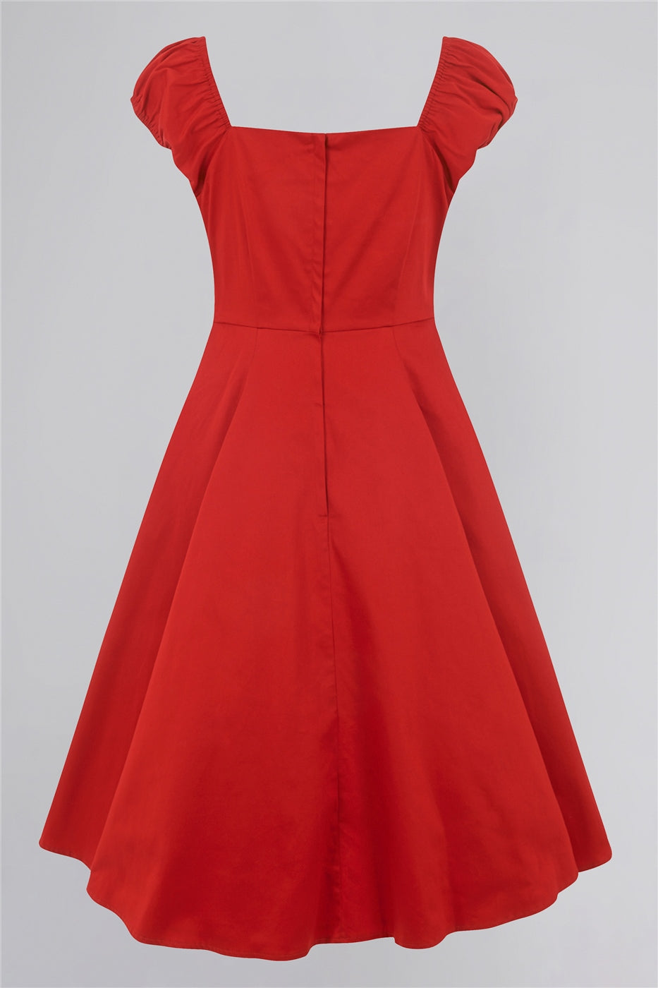 The back of the red dolores dress