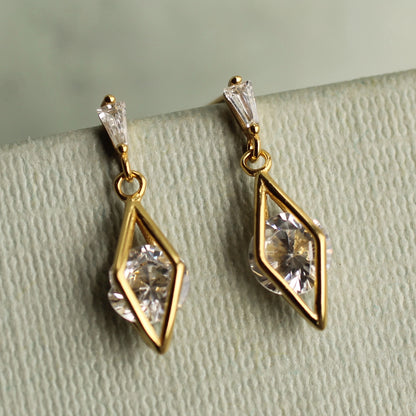 Rhombus Geometric Jewel Earrings