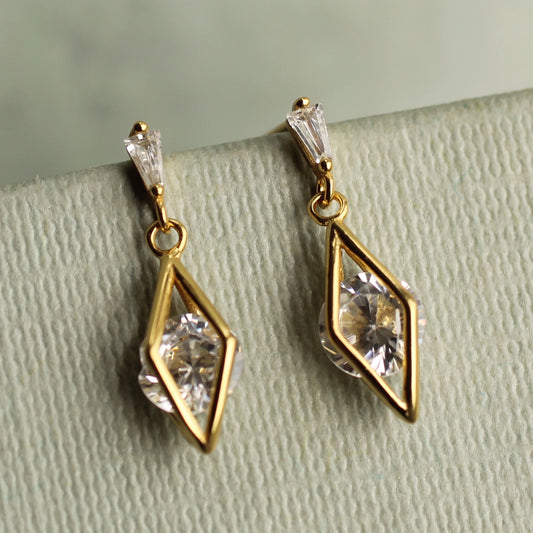 Rhombus Geometric Jewel Earrings