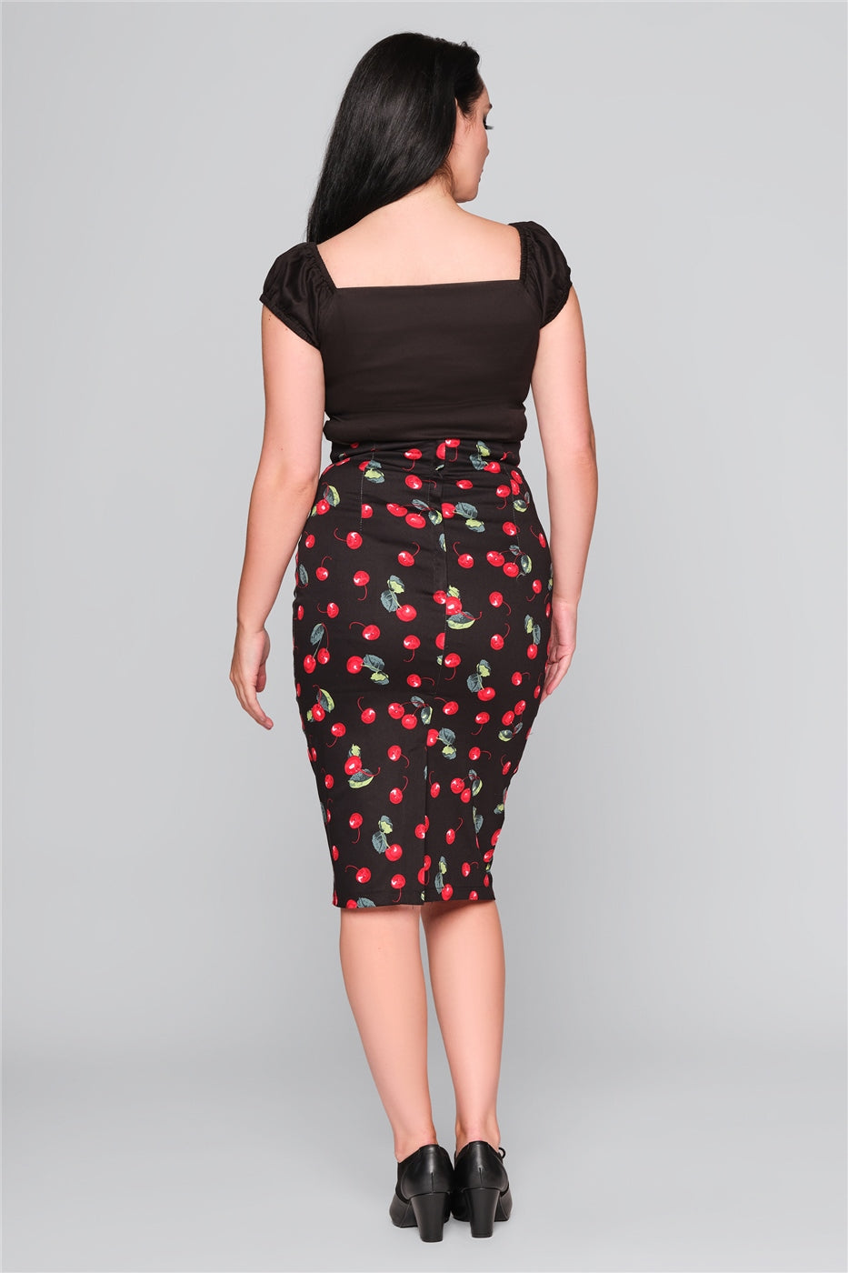 Fiona 50s Cherry Pencil Skirt by Collectif