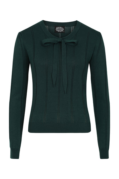 Shelly Green Knitted Long Sleeve Top by Hearts and Roses
