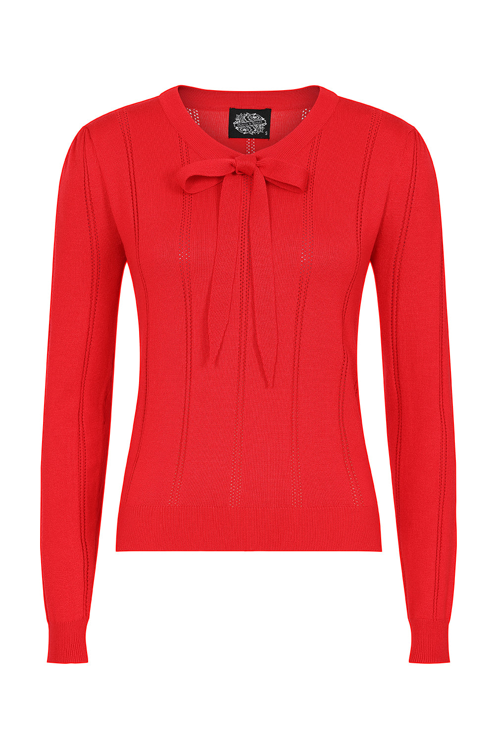 Shelly Knitted Top In Red by Hearts and Roses