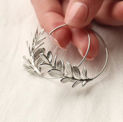 Rosemary Botanical Leaf Hoops