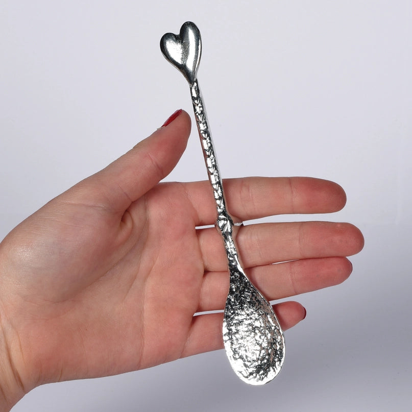 Pewter Heart Jam Jar Spoon by Glover & Smith