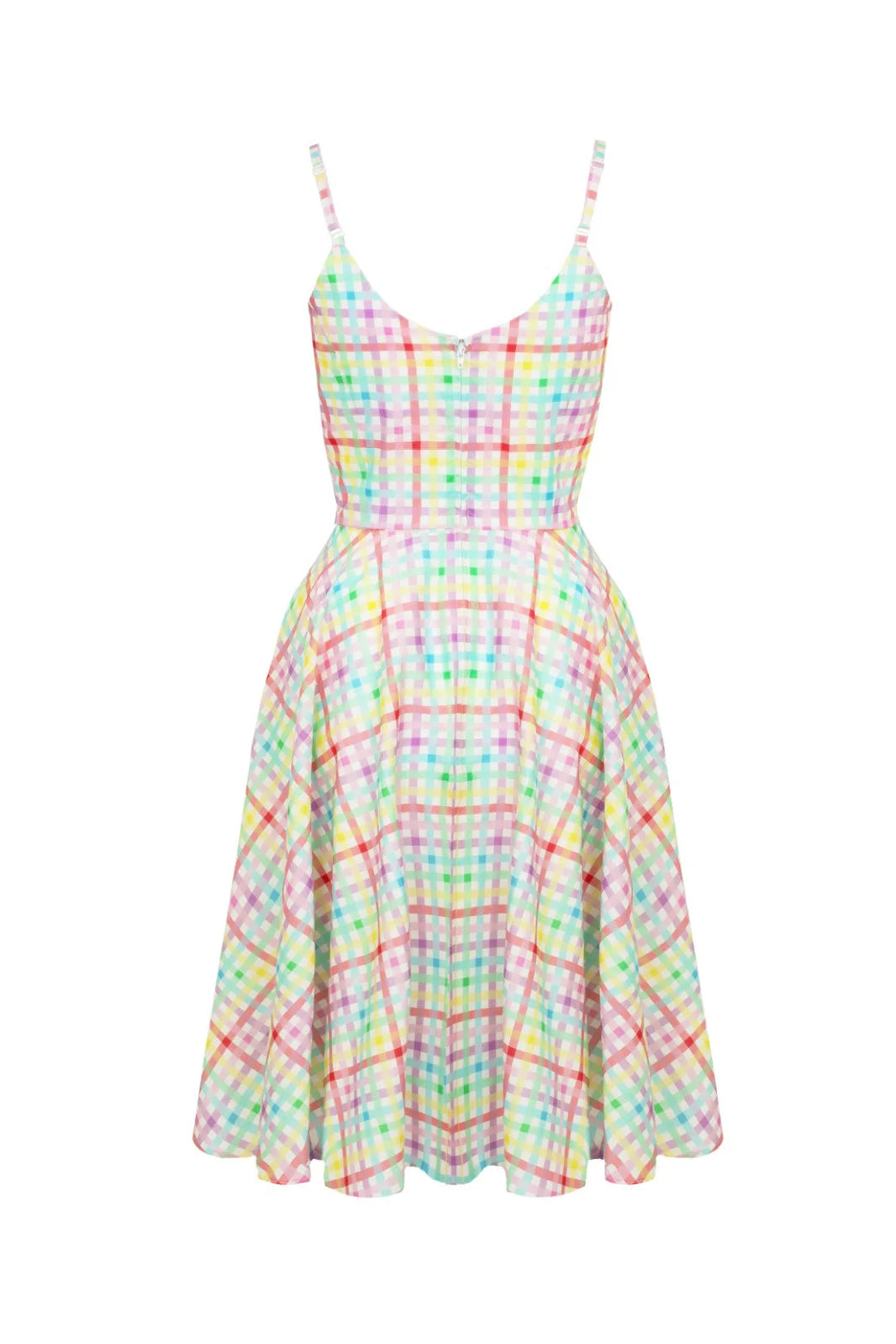 Suzon Rainbow Fit and Flare Dress by Hell Bunny - Lemonie Boutique
