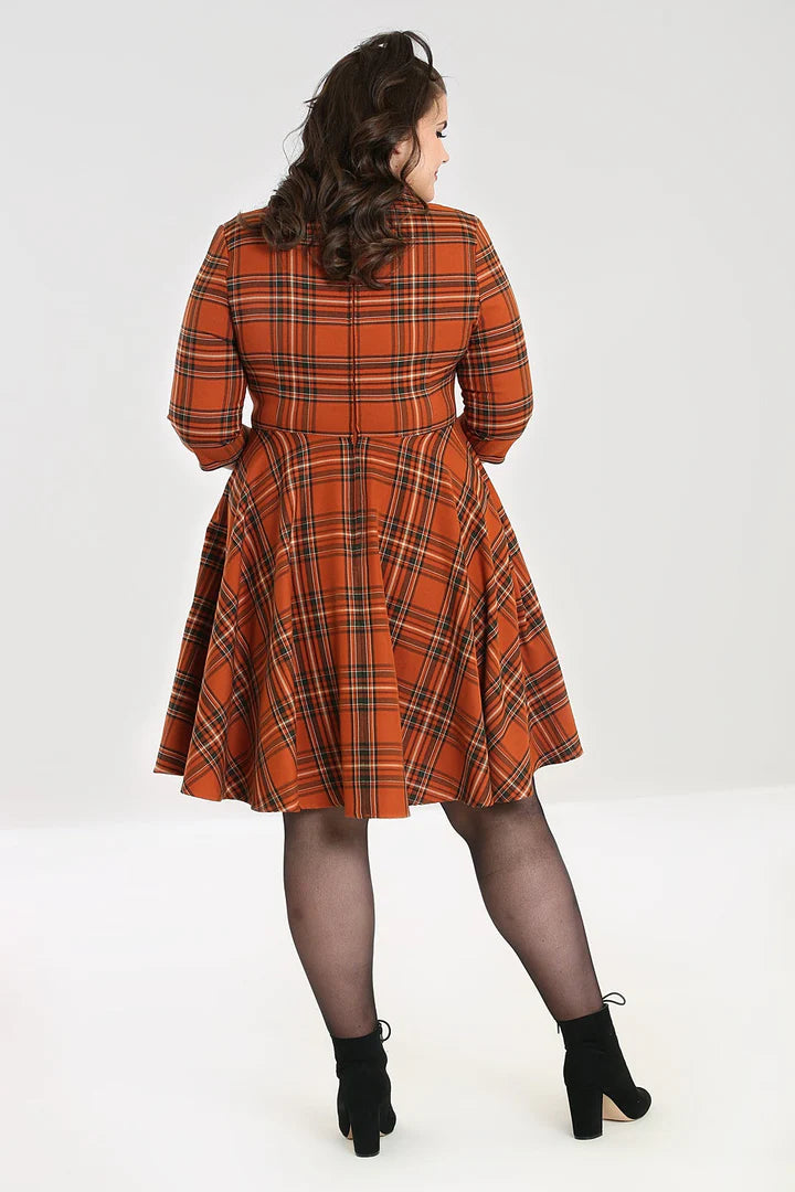 Tawny Mid Dress by Hell Bunny