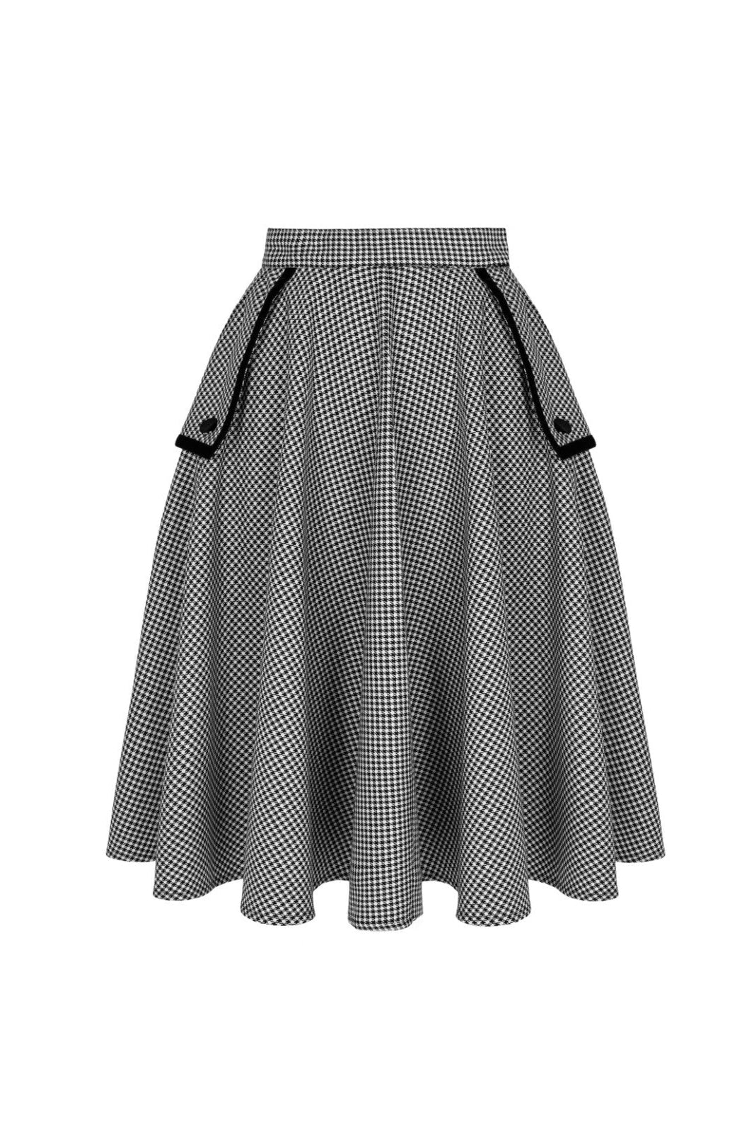 Teddy Houndstooth 50s Skirt by Hell Bunny