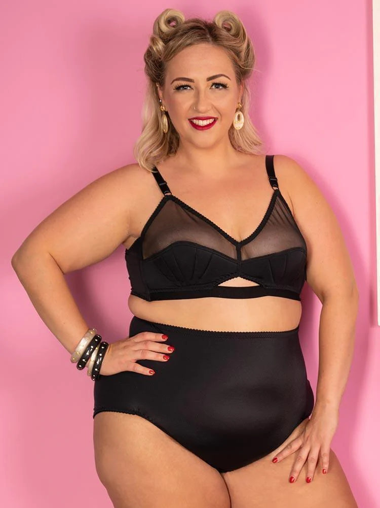 Liz Black High Waisted Knickers L2082 by What Katie Did